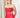 Red hand embroided draped gown