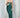 Bottle green hand embroidered draped gown
