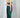 Bottle green hand embroidered draped gown