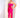 Fuschia hand embroided draped gown
