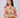 Tangerine Draped Skirt with Hand Embroidered Blouse