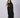 Black Fluid Organza Pre-draped Saree Set