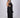 Black Fluid Organza Pre-draped Saree Set