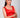 Fiery Red Droplet Handwork Kurti Set with Underbust Corset