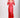 Fiery Red Slim Fit Jacket with Drape Skirt