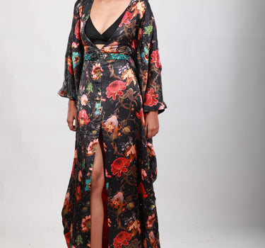 Botanical zen Kaftan with Bikini Blouse