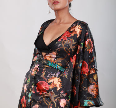 Botanical zen Kaftan with Bikini Blouse